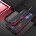 Metalowa Ramka Etui do Huawei P40 Pro czarno-czerwona