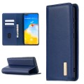 Magnetyczne Skórzane Etui Portfel do Huawei P40 Pro niebieskie