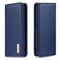 Magnetyczne Skórzane Etui Portfel do Huawei P40 Pro niebieskie