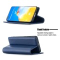 Magnetyczne Skórzane Etui Portfel do Huawei P40 Pro niebieskie