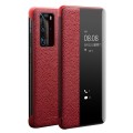 Skórzany Pokrowiec Smart Cover QIALINO do Huawei P40 Pro czerwone