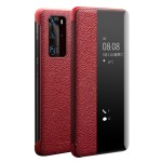 Skórzany Pokrowiec Smart Cover QIALINO do Huawei P40 Pro czerwone