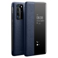 Skórzany Pokrowiec Smart Cover QIALINO do Huawei P40 Pro granatowe