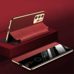 XOOMZ Skórzany Pokrowiec Smart Cover do Huawei P40 Pro czerwony