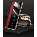 XOOMZ Skórzany Pokrowiec Smart Cover do Huawei P40 Pro czerwony