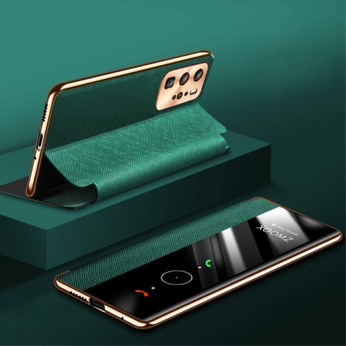 XOOMZ Skórzany Pokrowiec Smart Cover do Huawei P40 Pro zielony
