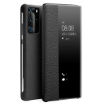 QIALINO Skórzany Pokrowiec Etui do Huawei P40 Pro czarny