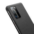 QIALINO Skórzany Pokrowiec Etui do Huawei P40 Pro czarny