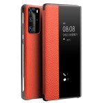 QIALINO Skórzany Pokrowiec Etui do Huawei P40 Pro czerwony