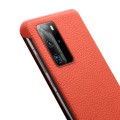 QIALINO Skórzany Pokrowiec Etui do Huawei P40 Pro czerwony