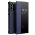 QIALINO Skórzany Pokrowiec Etui do Huawei P40 Pro granatowy