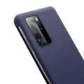QIALINO Skórzany Pokrowiec Etui do Huawei P40 Pro granatowy