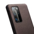QIALINO Skórzany Pokrowiec Etui do Huawei P40 Pro brązowy