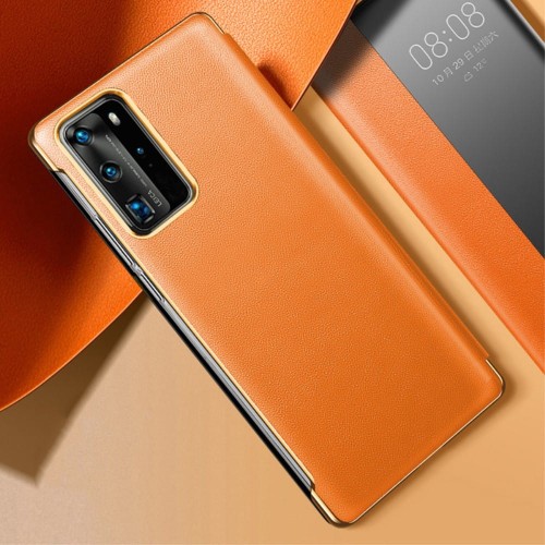 XOOMZ Skórzany Pokrowiec Smart Cover do Huawei P40 Pro pomarańczowy