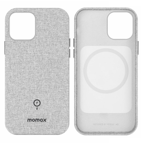 MOMAX MagSafe Etui Plecki do iPhone 12 / 12 Pro szare jasne