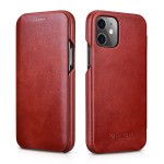 iCarer Skórzane Etui  Pokrowiec iPhone 12 /  12 Pro czerwony