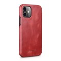 iCarer Skórzane Etui Pokrowiec iPhone 12 / 12 Pro czerwony