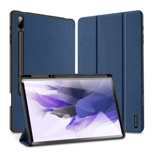 DUX DUCIS Domo Series Smart Cover do Samsung Galaxy S7 Plus / Galaxy Tab S7 FE granatowe