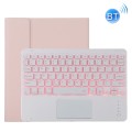 Etui Bezprzewodowa Podświetlana Klawiatura do iPad Pro 11 2021 różowe