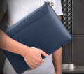 Skórzane Etui Pokrowiec WIWU Skin Pro II do Macbook Air 13 M1 granatowe