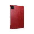 Skórzane Etui Pokrowiec ICARER do iPad Pro 12.9 2021 czerwone
