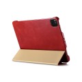 Skórzane Etui Pokrowiec ICARER do iPad Pro 12.9 2021 czerwone