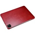 Skórzane Etui Pokrowiec ICARER do iPad Pro 12.9 2021 czerwone