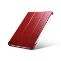 Skórzane Etui Pokrowiec ICARER do iPad Pro 12.9 2021 czerwone