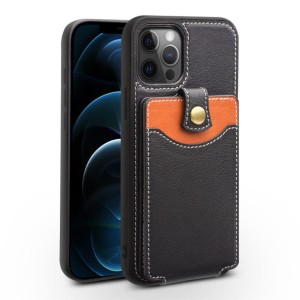 QIALINO Skórzane Etui Holder iPhone 12 Pro Max czarne