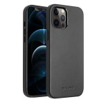 Skórzane Etui Plecki Obudowa QIALINO iPhone 12 Pro Max czarne