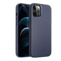 Skórzane Etui Plecki Obudowa QIALINO iPhone 12 Pro Max granatowe
