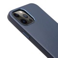 Skórzane Etui Plecki Obudowa QIALINO iPhone 12 Pro Max granatowe