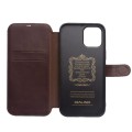 QIALINO Biznesowe Skórzane Etui Pokrowiec iPhone 12 Pro Max czekoladowe