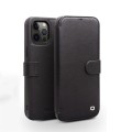 QIALINO Biznesowe Skórzane Etui Pokrowiec iPhone 12 Pro Max czarne