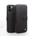 QIALINO Biznesowe Skórzane Etui  Pokrowiec iPhone 12 Pro Max czarne