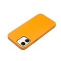 QIALINO MagSafe Skórzane Etui Plecki Obudowa iPhone 12 Mini żółte