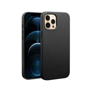 QIALINO MagSafe Skórzane Etui iPhone 12 / iPhone 12 Pro czarne