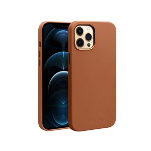 QIALINO MagSafe Skórzane Etui do iPhone 12 Pro Max brązowe
