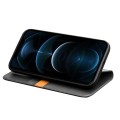 Skórzane Etui Pokrowiec QIALINO do iPhone 12 / iPhone 12 Pro czarne