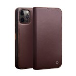 Skórzane Etui Pokrowiec QIALINO do iPhone 12 Pro Max brązowe