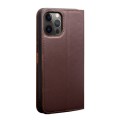 Skórzane Etui Pokrowiec QIALINO do iPhone 12 Pro Max brązowe