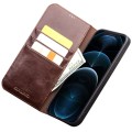 QIALINO Eleganckie Skórzane Etui Pokrowiec do iPhone 12/ iPhone 12 Pro brązowe