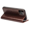 QIALINO Eleganckie Skórzane Etui Pokrowiec do iPhone 12/ iPhone 12 Pro brązowe