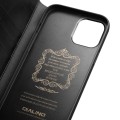 QIALINO Eleganckie Skórzane Etui Pokrowiec do iPhone 12/ iPhone 12 Pro czarne