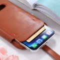 MagSafe Etui Wsuwka Sleeve do iPhone 12 Pro Max brązowe