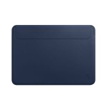 WIWU Skórzana Torba Aktówka Wsuwka do MacBook Pro 15.4 granatowa