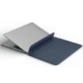 WIWU Skórzana Torba Aktówka Wsuwka do MacBook Pro 15.4 granatowa