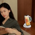 WIWU 15W Stojak Szybka Ładowarka Bezprzewodowa do Apple Watch iPhone AirPods
