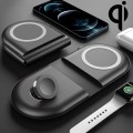 MagSafe Składana Ładowarka Bezprzewodowa 15W do Apple iPhone AirPods, Apple Watch czarna