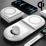 MagSafe Składana Ładowarka Bezprzewodowa 15W do Apple iPhone AirPods, Apple Watch biała